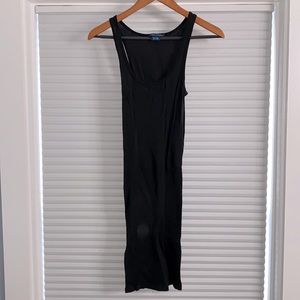 Black cotton tank dress